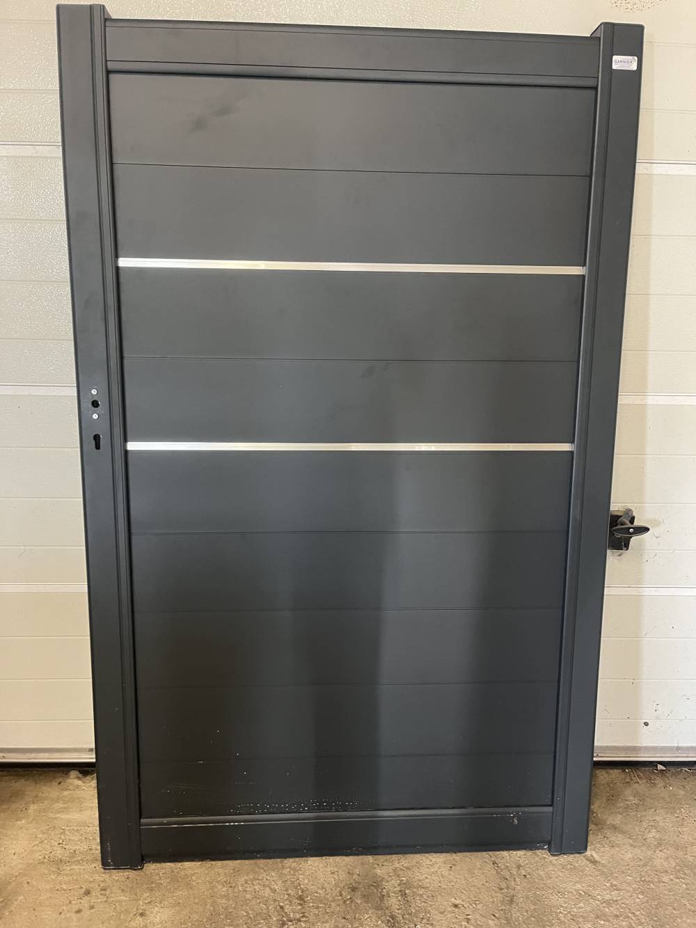 Portillon aluminium et inox  type plein